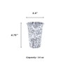 Crow Canyon Home Enamelware Tumbler, 14 ounce, Grey/White Splatter (Set