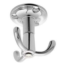 4 x Tromso 3-Way Swivel Hooks Polished Chrome 53 x 50 mm Base Diameter 40 mm BA 25 mm Aluminium Hook Wardrobe Hanger by SO-TECH®
