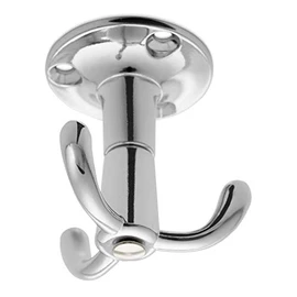 4 x Tromso 3-Way Swivel Hooks Polished Chrome 53 x 50 mm Base Diameter 40 mm BA 25 mm Aluminium Hook Wardrobe Hanger by SO-TECH®