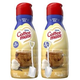 Coffee-mate CoffeeMate Vanilla Bean Liquid Coffee Creamer 32 oz 2 pack w/ Shovel Spoon