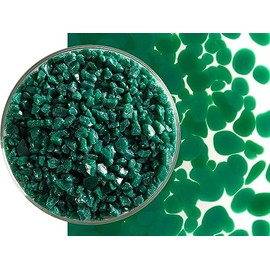 Jade Green Glass Frit Coarse Bullseye COE 90 Fusible- 8 Ounces