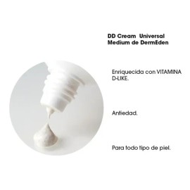 Dermeden Crema Facial DD Cream SPF 50+ Antiedad Hipoalergénica con Vitamina C