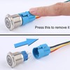 DMWD 2PCS 19mm Latching Push Button Switch 12V-24V On/Off 1NO