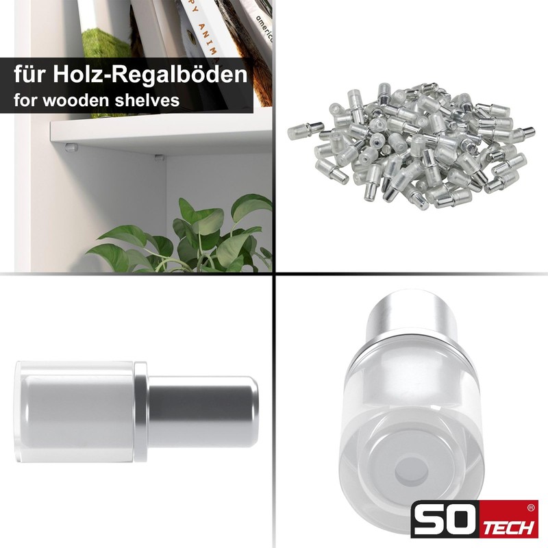 SOTECH Pack of 100 Floor Support for Drill Hole 5