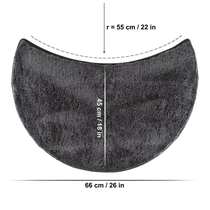 fluffy® Bath Mat for round Showers, made of Microfibre, with