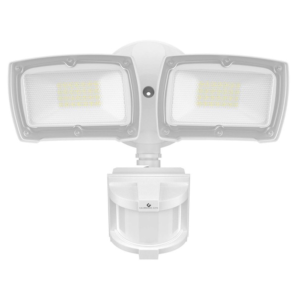GLORIOUS-LITE LED Security Lights Motion Sensor Light Outdoor, 28W 3000LM Motion Security Light, 5500K, IP65 Waterproof, 2 Head Motion Detected Flood Light for Garage, Yard, Porch (NOT Solar Powered)