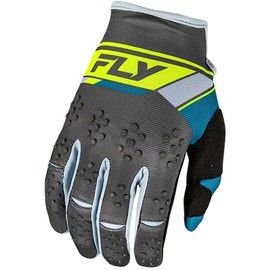 Fly Racing Kinetic Prix Men's Gloves (Charcoal/Hi-Vis, Small)