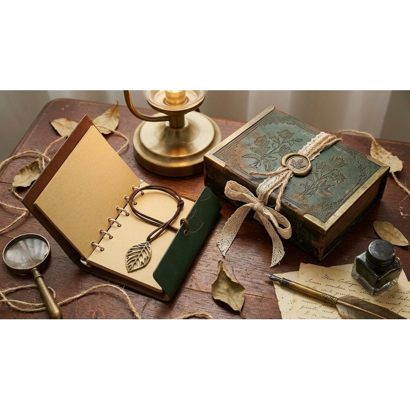 EvZ 5 Inch Mini Vintage Leather Journal, Pocket Size Refillable
