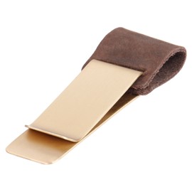Set of 2 Leather Clips, Leather Pen Holder for Daily Journal with Stainless Clip