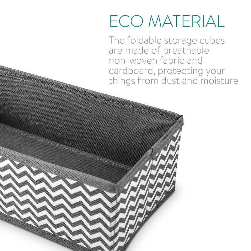 Navaris Storage Boxes Organiser Fabric Boxes – 6 Pieces in