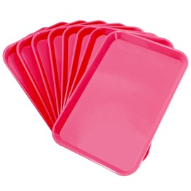 LA MIERE 8Pcs Autoclavable Dental Procedure Tray Lockable Set up Flat Trays Size B (Ritter),Plastic Instrument B-Lok Flat Trays, 13.25 x 9.75X 0.875 Inches (8, Viva Magenta)