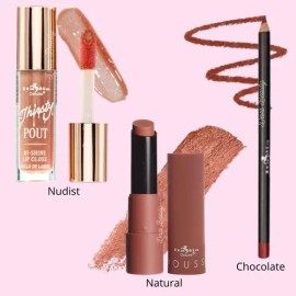 Lip Combo Gloss + Labial Matte + Delineador Italia Deluxe