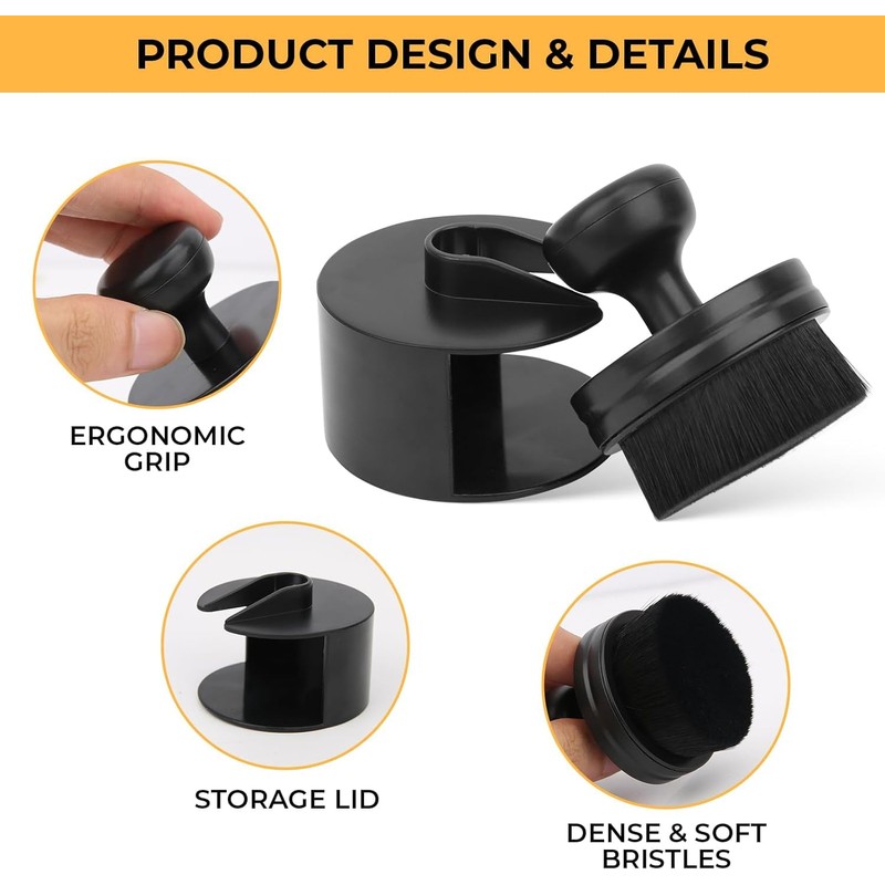 Car Tyre Shine Brush with Seal Cover, High Density Applicator,