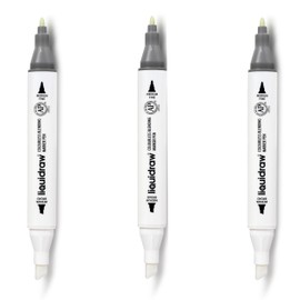 Liquidraw Colourless Blender Marker Set of 3, Dual Tip Marker, Colourless Blender Pen Alcohol Colorless Blending Graphic Marker For Art, Illustration, Animation, Portrait, Sketching, Drawing, Design