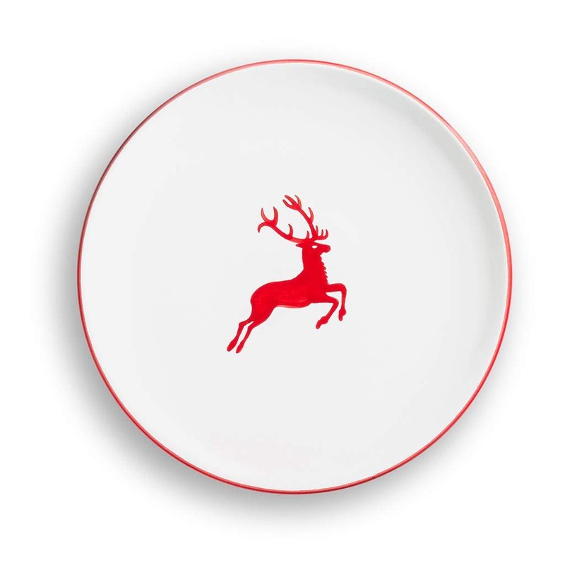 GMUNDNER KERAMIK Dinner Plate Diameter 25 cm Ruby Red Stag
