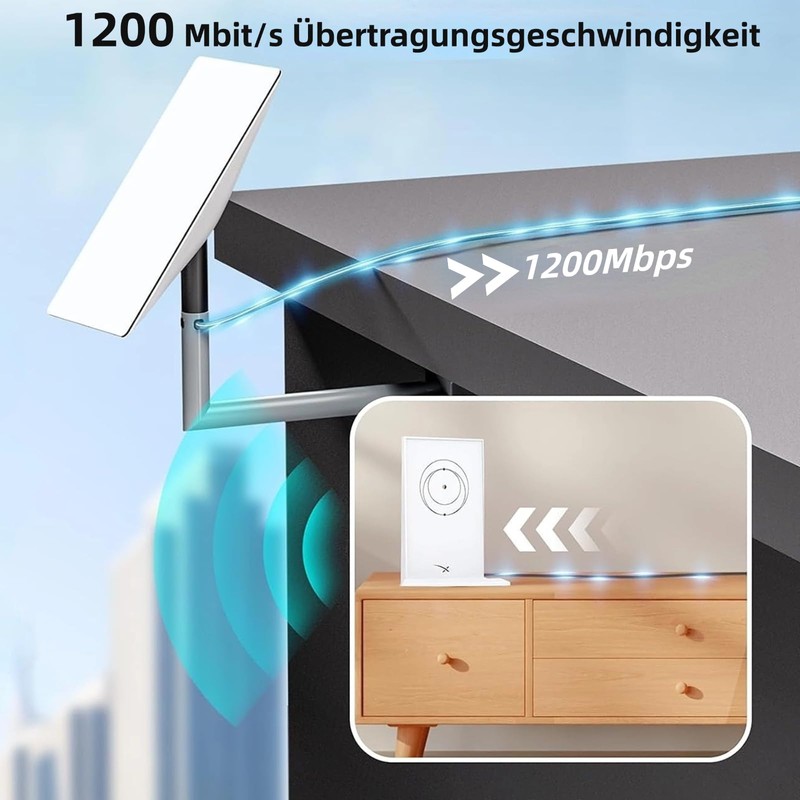 Cable, 30 Foot Rectangular Replacement Satellite Cable, Waterproof Cable for