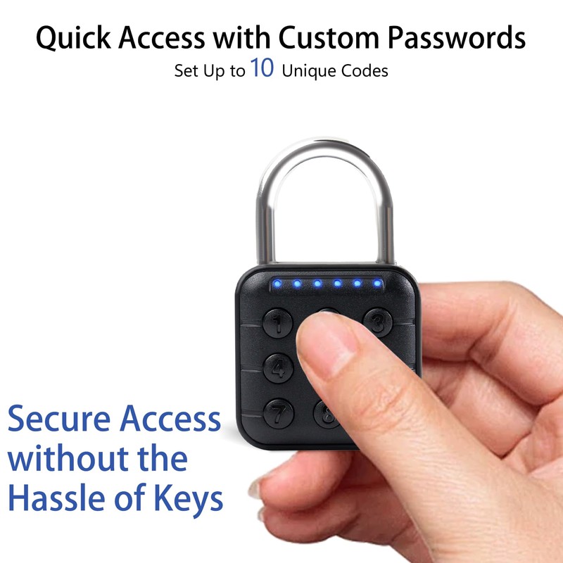 UMIK UMIKSMART Combination Lock with Code, Smart Padlock 6-Digit Password