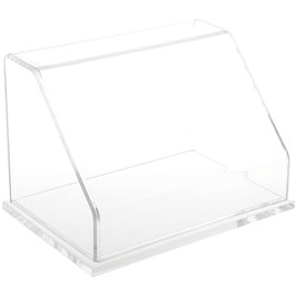 Plymor Clear Acrylic Slanted Front Display Case with Base, 9" W x 6" D x 6" H