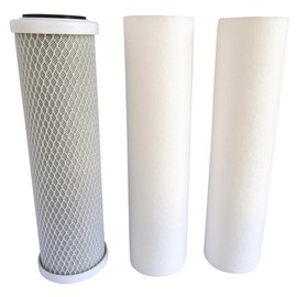 AQUAWATER 104205 Osmosis Kit für die Umkehrosmose Patronen 3, 2 und 1 Aktivkohlefilterpatrone, None, 3 Unité (Lot de 1)