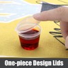 1oz 100 Pieces Small Plastic Containers with Lids, 25ml Small