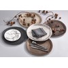 SARO LIFESTYLE CH496.S13R Brossé Collection Brushed Aluminum Chargers (Set of