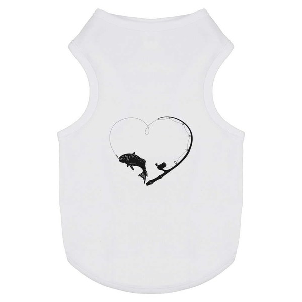 'Fishing Heart' Pet Dog/Cat T-Shirt (PT00152560)