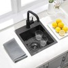 Hotis Black Drop In Bar Sink, 15x15 Small Kitchen Sink