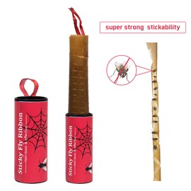 24 Rolls Sticky Fly Traps, Fly Paper Strips Indoor Hanging Catcher, Gnat Killer for Indoor Plants