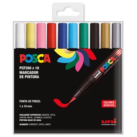 Posca Marker Case PCF-350 Primary Colours (Pack of 10)