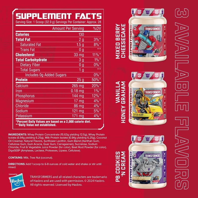 Core Nutritionals Transformers Protron Protein | Whey + Casein Blend