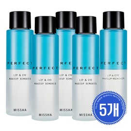 Missha Perfect Lip & Eye Makeup Remover 155ml 5pcs / 미샤 퍼펙트 립앤아이 메이크업 리무버 155ml 5개