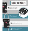 Fosmon TSA Accepted Luggage Locks, (4 Pack) Open Alert Indicator