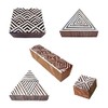 Royal Kraft Geometric Wooden Printing Stamps (Set of 5) -