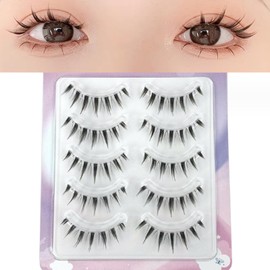 HAPVITAL False Eyelashes, For Lower Eyelashes, Natural False Eyelashes, Handmade High Quality Fiber, Comfortable, 3D Feeling, Transparent, 3D False Eyelashes, Cute Eyelashes, Reusable, Lifelashes,