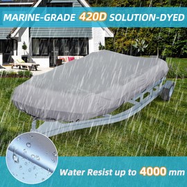 Seapisode 600D Marine Grade Fade and Tear Resistant Dinghy Cover, Heavy Duty Waterproof and Sunproof Inflatable Boat Cover, Gray (10.5'-11.5' Long)