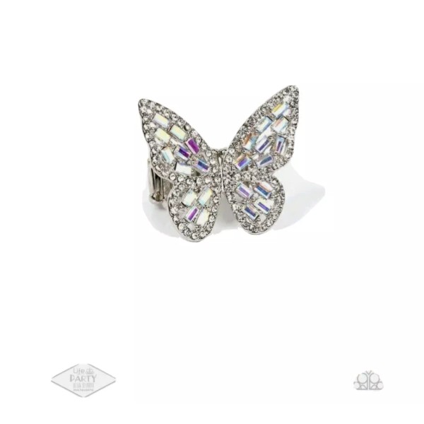 Paparazzi ~ Flauntable Flutter Multi Ring IRIDESCENT-BLA