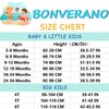 BONVERANO Baby Girl One-Piece Swimsuits Full Front Zip Sunsuit UPF50+