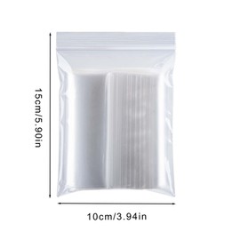 Sealable Plastic Bags Grip Seal Bags 100 Pcs 10 * 15cm Ziplock Bags Resealable Clear Plastic Bags Small Little Plastic Bags Tiny Transparent Polythene Pouches For Beads Jewellery Food Candies