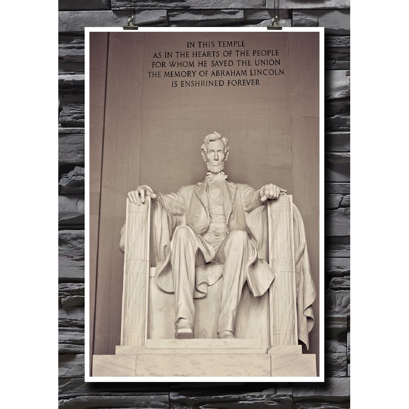 MR. CI JSC251 Lincoln Memorial Poster | 18-Inches by 12-Inches