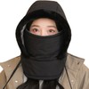 All-in-One Padded Hood Hat Winter Unisex Neck Warmer Warm Beige