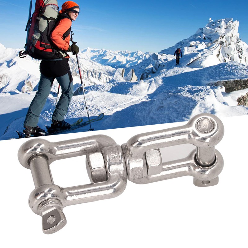 304 Stainless Steel Double Jaw Shackle Rustproof Universal Jaw Anchor