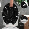 Angel Shield Marble Toilet Seat Durable Molded Wood with Quiet