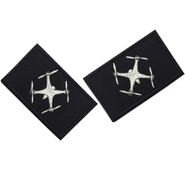 Drone Military Fabric Patch Tactical Morale Badge Hook and Loop Embroidered Patch 2 Pcs