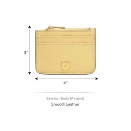 Tarjetero con Cremallera Fossil SL10078746 Lennox de piel en tono amarillo para mujer