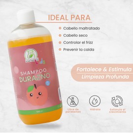 Shampoo De Durazno Kids Cero Lágrimas Productos Mart Mexico 500 Ml