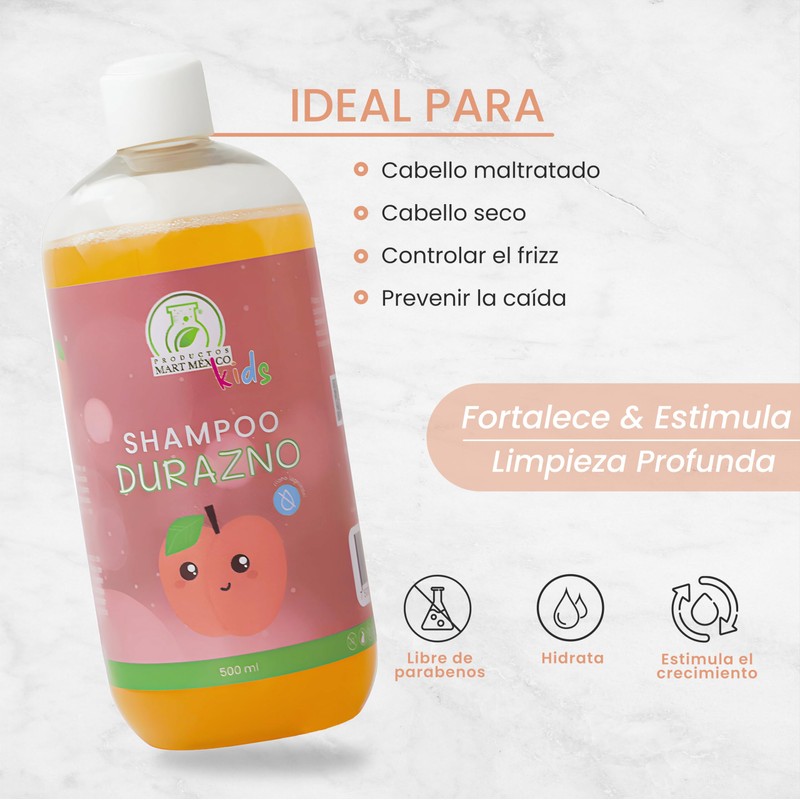 Shampoo De Durazno Kids Cero Lágrimas Productos Mart Mexico 500