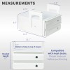 VIVO White Under Desk Lockable Pull Out Storage Drawers, Workspace
