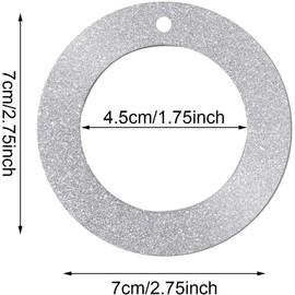 12 Pieces Red Magnetic Glitter Christmas Photo Frame Ornaments Mini Round Holiday Picture Frame with Hemp Rope for Holiday Christmas Picture Frame Tree Decoration