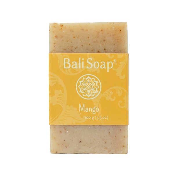 Bali Soap - Mango Natural Soap - Bar Soap for Men & Women - Bath, Body and Face Soap - Vegan, Handmade, Exfoliating Soap - 3 Pack, 3.5 Oz each