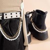 FloralGrace Pearl Bag Chain Gold 30 cm Chain for Bag,